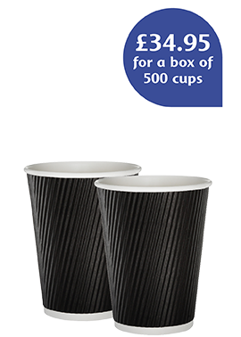 8oz Black Hot Drinks Paper Cup