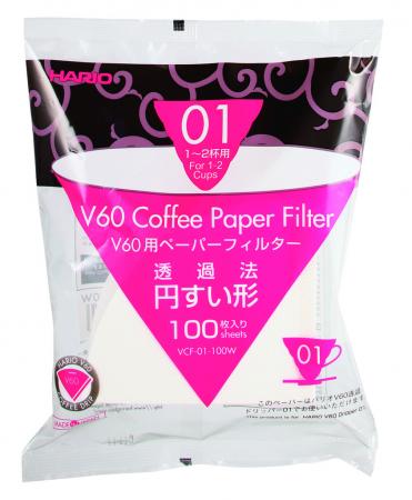 Hario V60 01 White Filter Papers (100 pack)