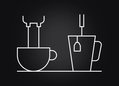 Parallel coffee and hot water preparation